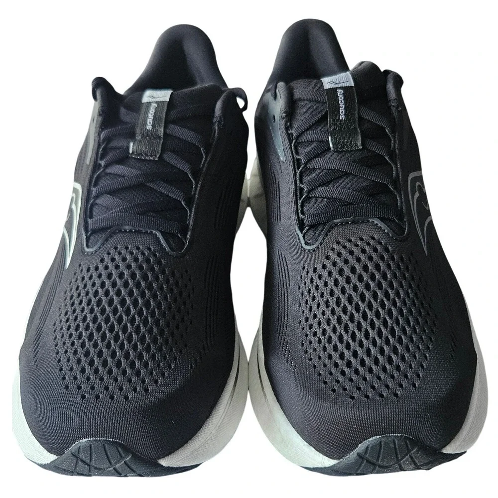 Saucony Ride 18 Mens Running Shoes Black White S21000-100 Size 14 New